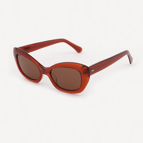 Squaure slightly cat eyed Acetate Women's Sunglasses 21A8087